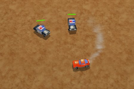 Автомобильная погоня в пустыне