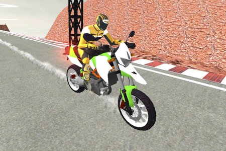 Мотоциклист-трюкач 3Д