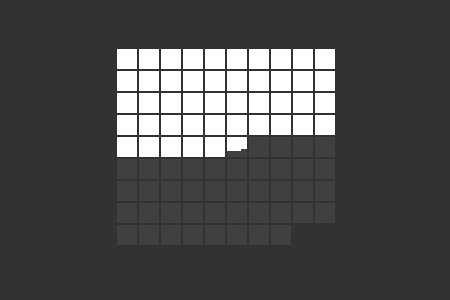 Пиксели, заполняющие квадраты