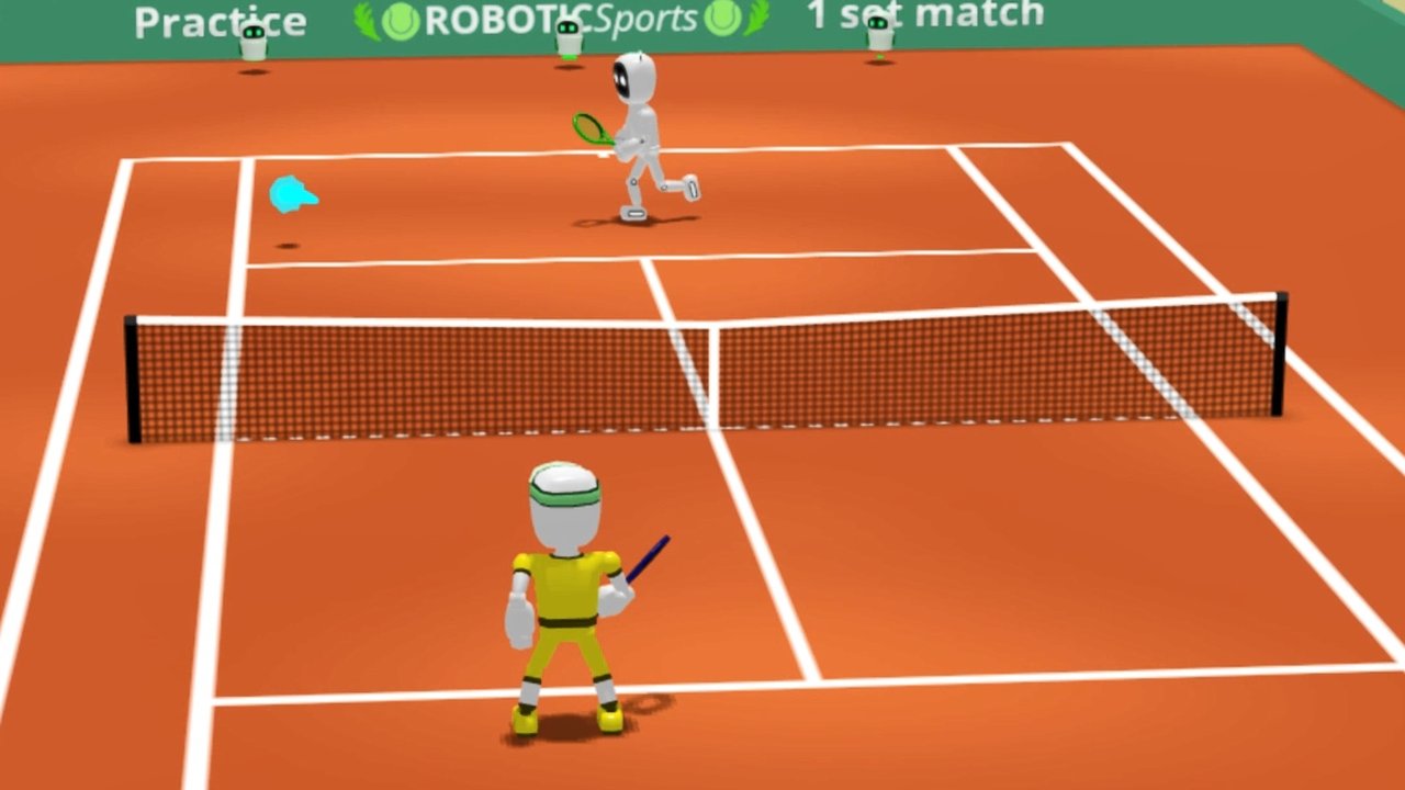 Включи игры теннис. Игра в теннис. Электронная игра теннис. Робот для игры в теннис. Теннис игра против робота.
